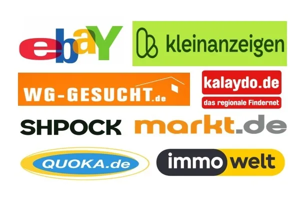 Logos of leading German classifieds sites