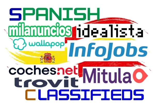 Logos of leading classifieds sites in Spain